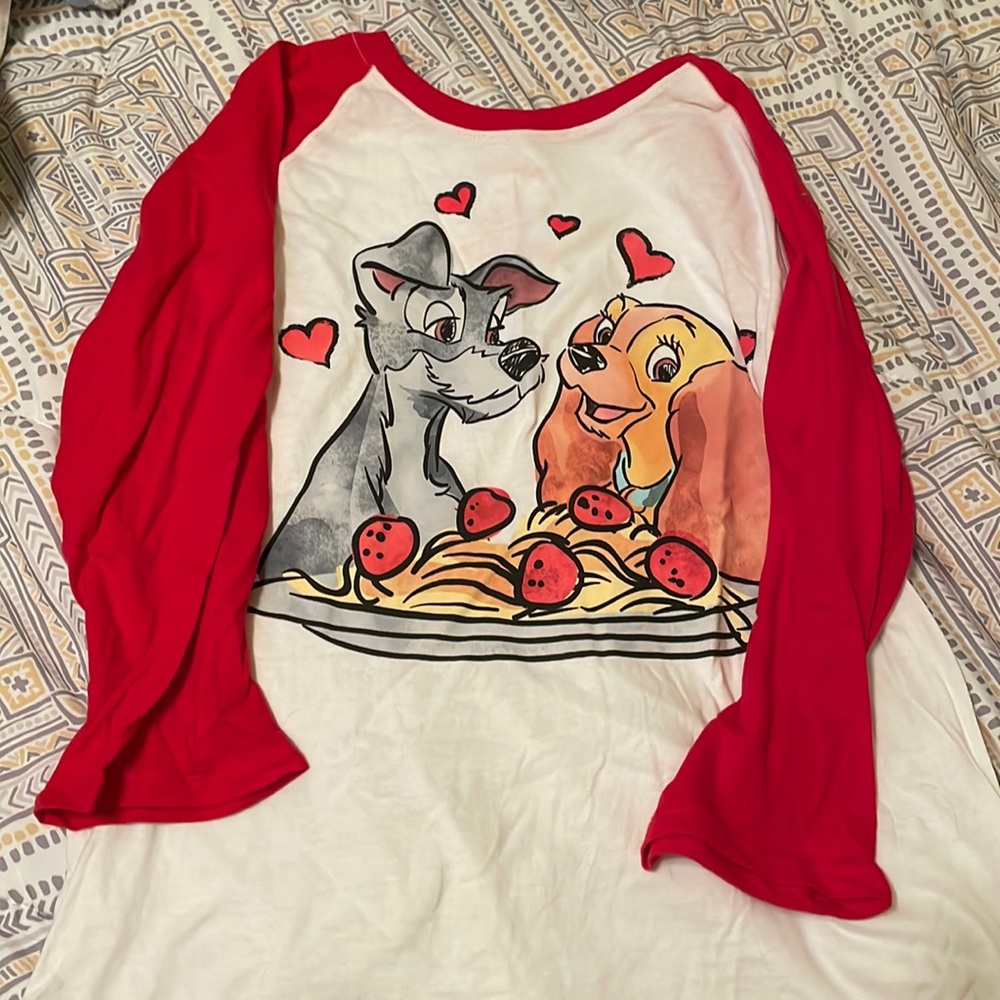 Large Disney Lady and the Tramp shirt worn once